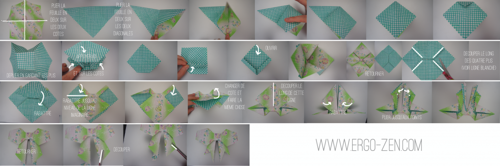 noeud en papier origami