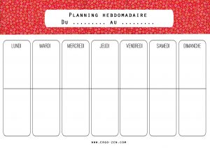 planning hebdo rouge
